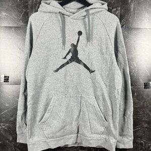 Jordan Nike Men's Grey Fleece Hoodie Medium